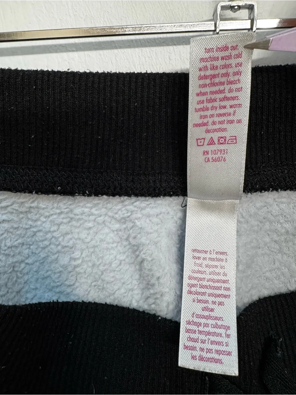 Justice Black & White Knit Lounge Pants with Snowflake Detail